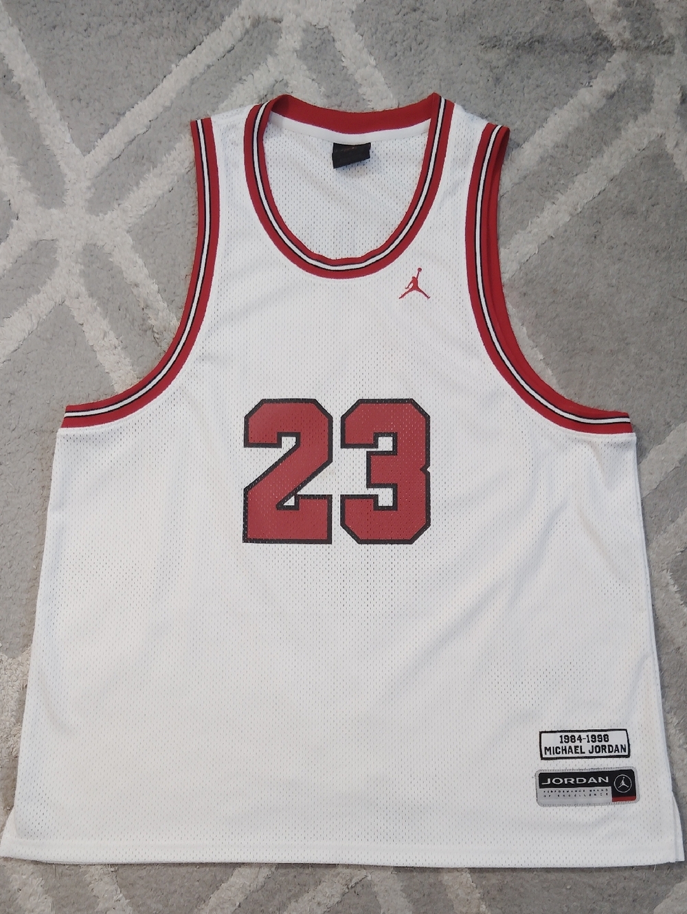 Jordan White & Red #23 Basketball Jersey
